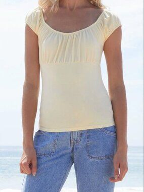Brandy Melville Casey Top Butter Yellow